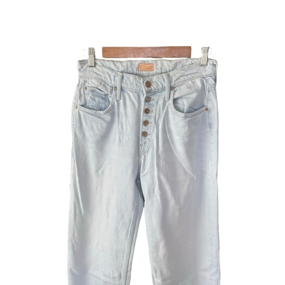 MOTHER - Pixie Tomcat Ankle Exposed Button Fly Light Washed Jeans Sz 25 - Picture 5 of 9